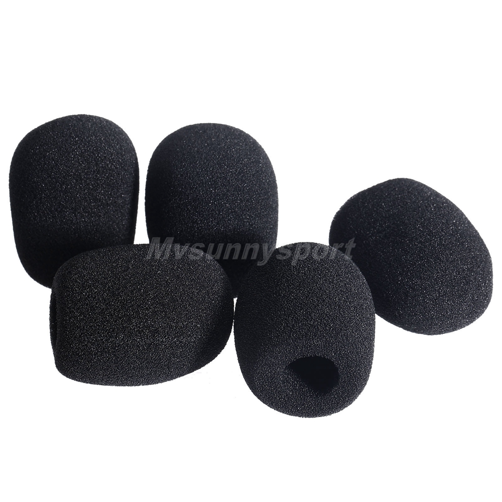 5x Black Stage Microphone Windscreen Foam Soft Sponge Mic Cover 45x15m