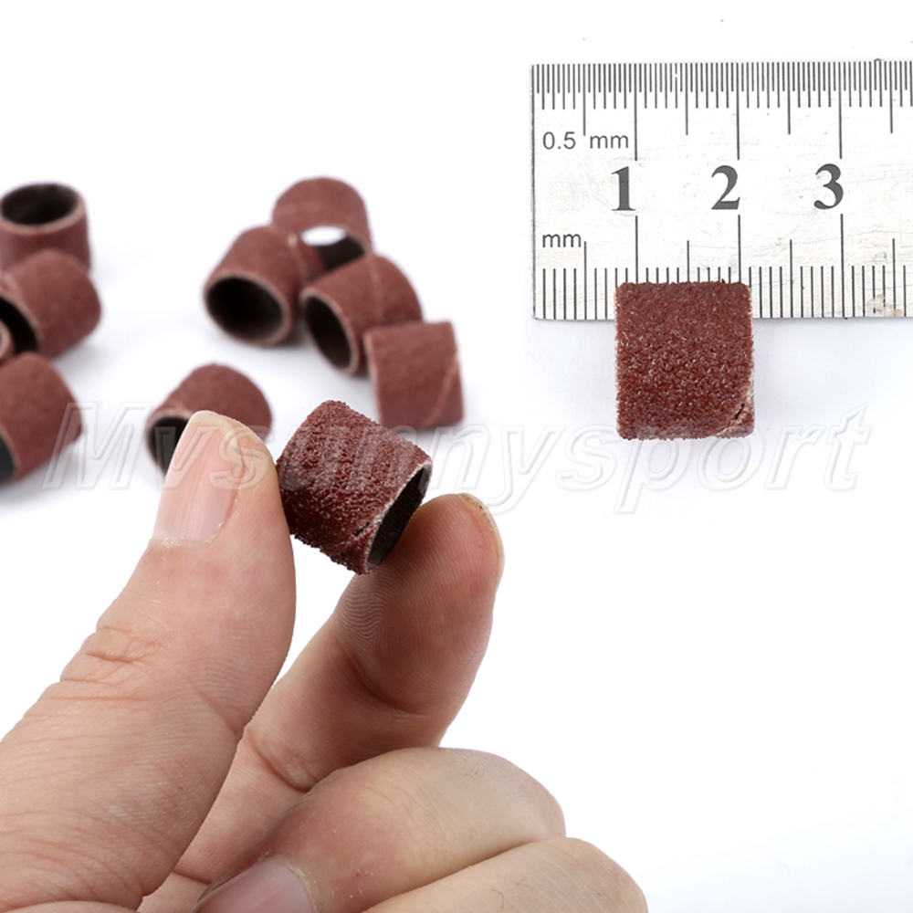 HARFINGTON 100pcs Sanding Drums 1/2 Inch Mini Sanding Sleeves 240 Grit Sanding Bands For Drum Sander Rotary Tools C57