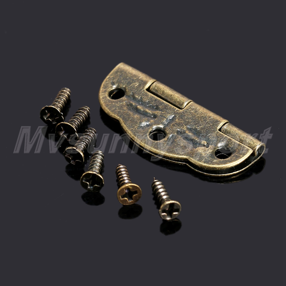 20x Bronze Tone Decorative Cupboard Hinges Door Desk Case Box