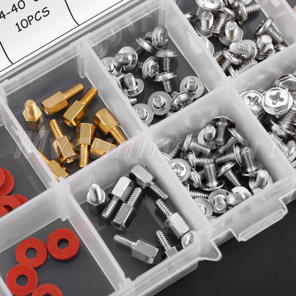 134pk Useful Computer Screw Kit for Motherboard Case Fan CDROM Hard