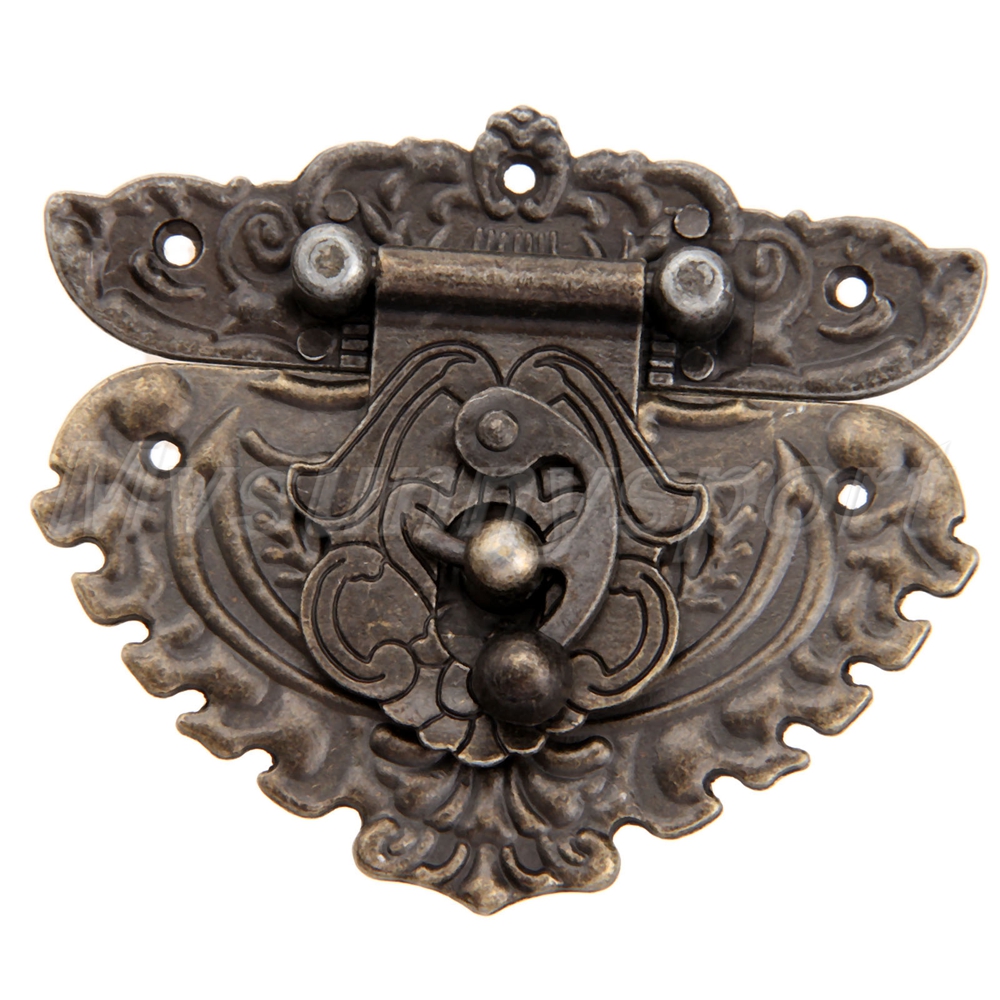 HQ Antique Bronze Jewelry Box Latch Hasp Hook Lock & Screws
