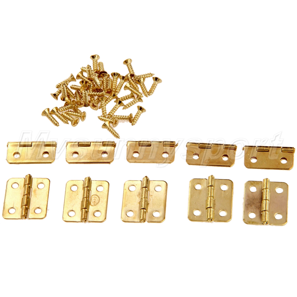 Hardware 10/50pcs Mini Decorative Jewelry Cigar Box Hinges
