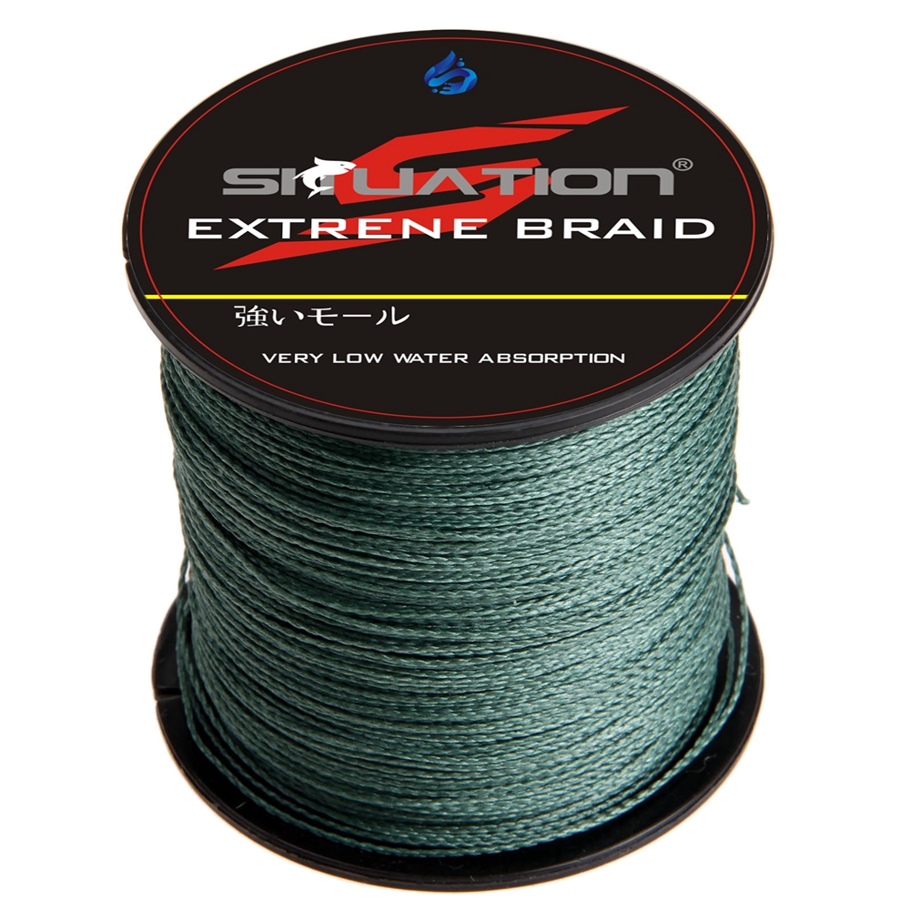 4 Strands Braided Fishing Line 100-1000M Super Strong Moss Green Fishing Line - Picture 7 of 22
